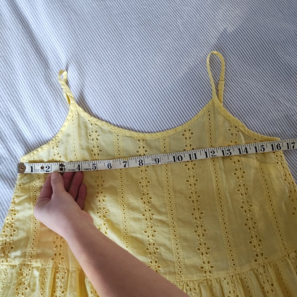 Anthropologie Label of Love Yellow Sundress Eyelet Detail | Size S-M - Picture 12 of 14